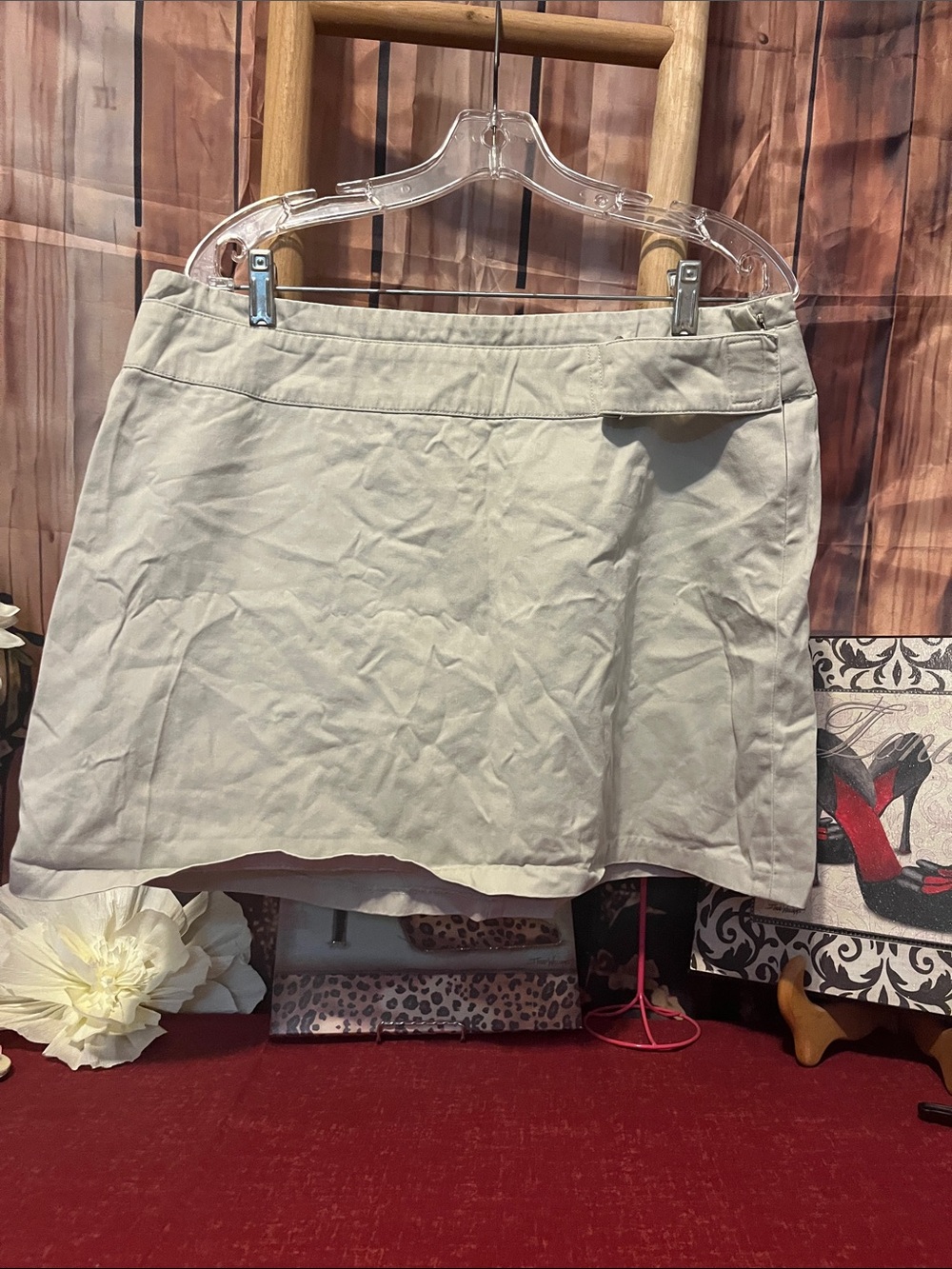 Classic Cream Mini Skirt with Clean Waistband
